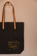 Load image into Gallery viewer, “WORDS HAVE WEIGHT” DENIM TOTE BAG
