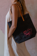 Load image into Gallery viewer, “WORDS HAVE WEIGHT” DENIM TOTE BAG
